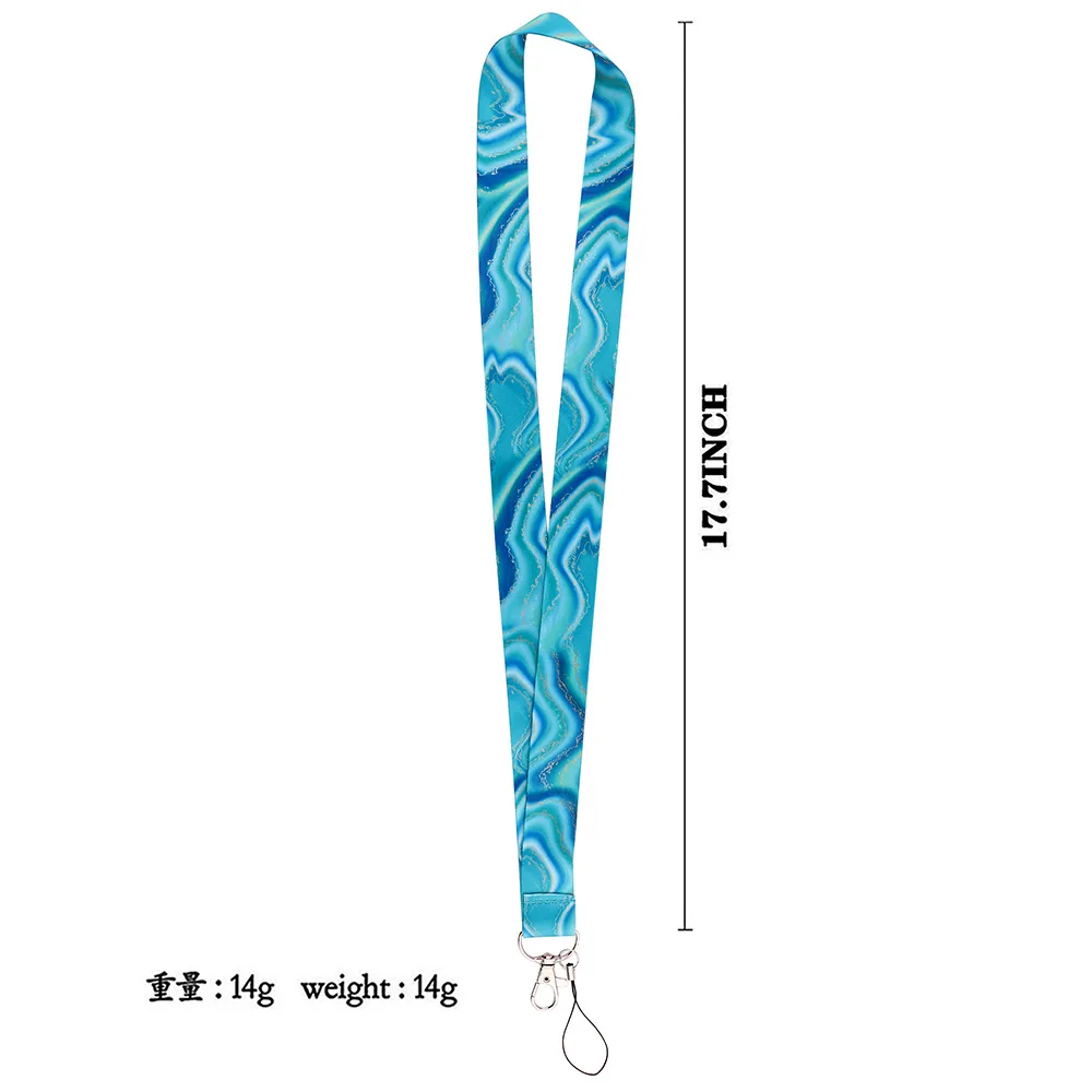 Imagem -05 - Marble Texture Lanyard Marbling Phone Strap Usb Keys Cord For id Card Holder Pendure Rope Keychain Jóias Presentes