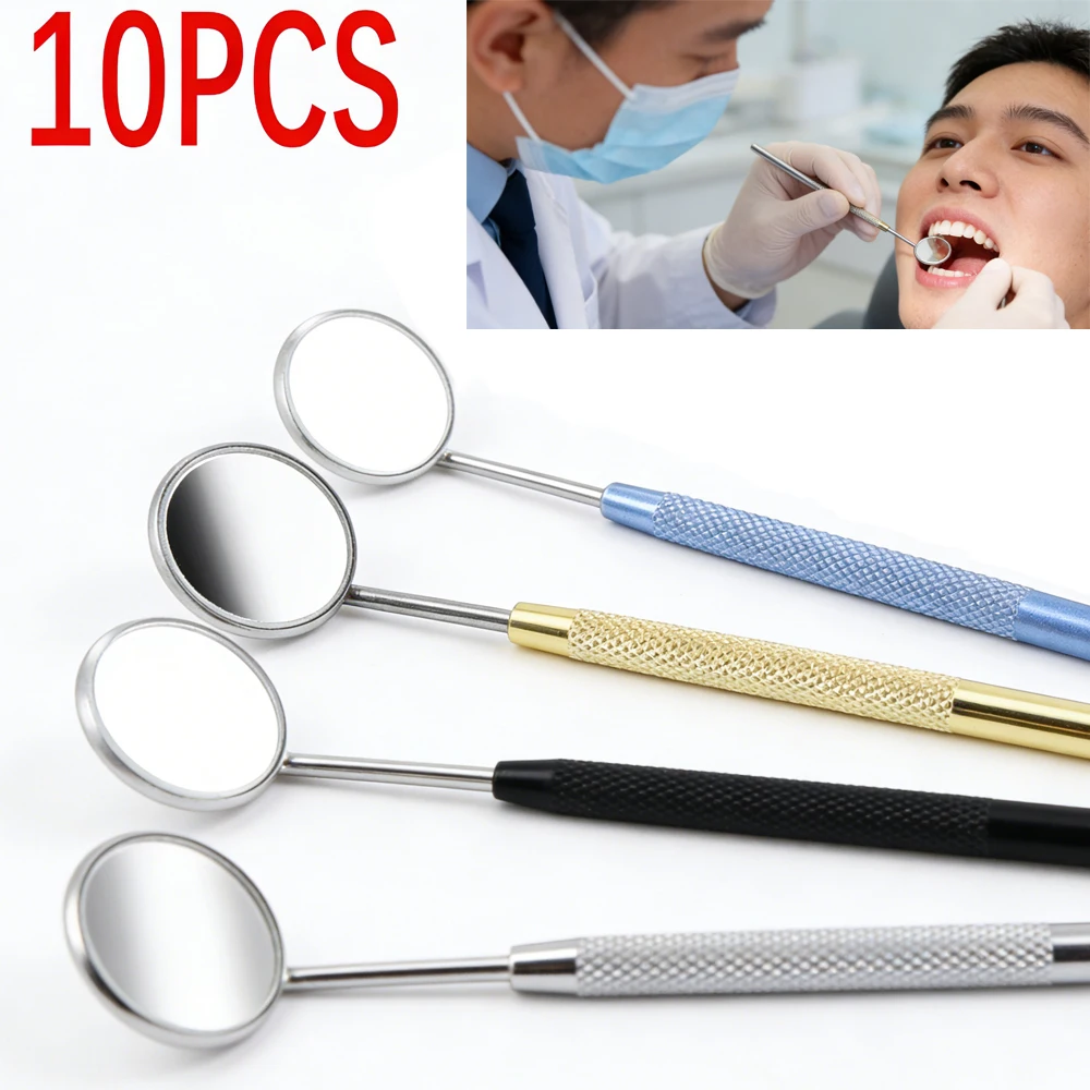 

10PCS Dental Mouth Mirrors with Reflector for Oral Examination Teeth Check Professional and Home Use