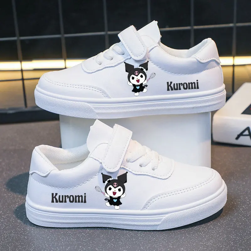 Sanrio Kuromi girls casual shoes My Melody cartoon sneakers non-slip children\'s sports shoes soft sole breathable pu skate shoes