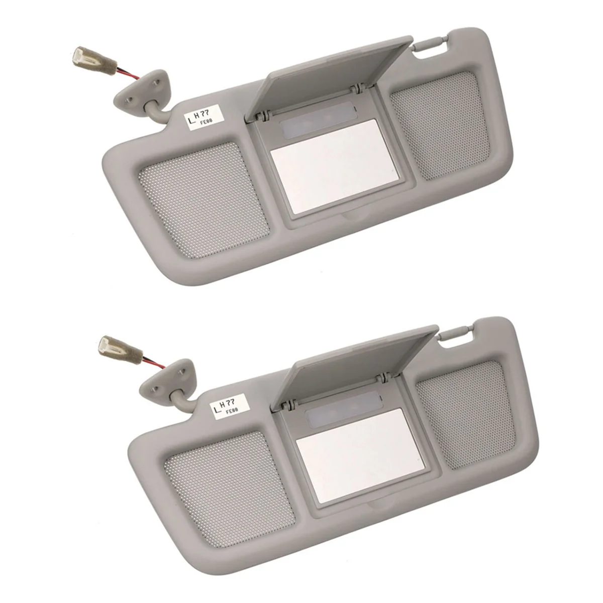 2PCS Car Front Left Sun Visor Panel with Makeup Mirror Replacement for RX-8 2004-2011 Interior Window Sunvisor