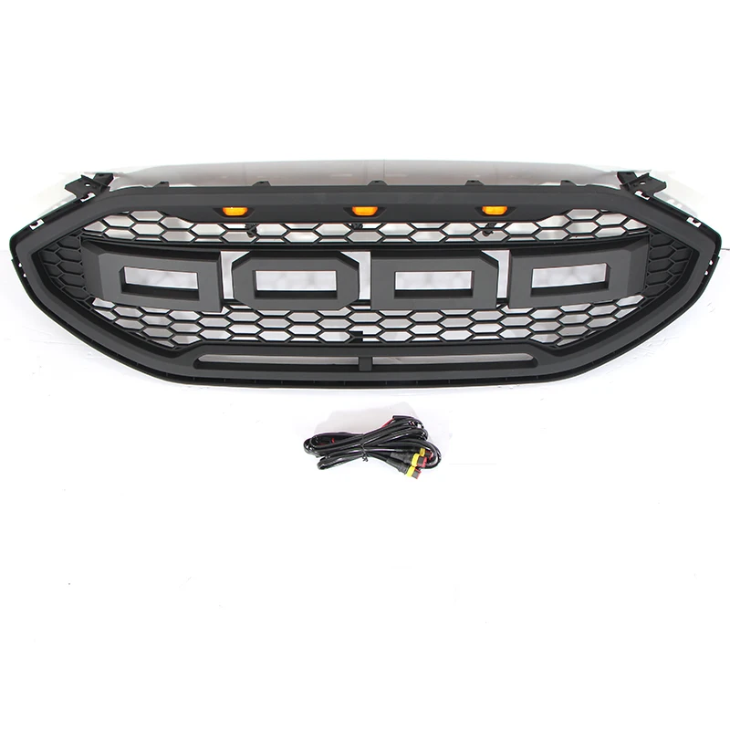 Fit For Ford Edge 2019-2022  modification Front  Grille W/LED Racing grill