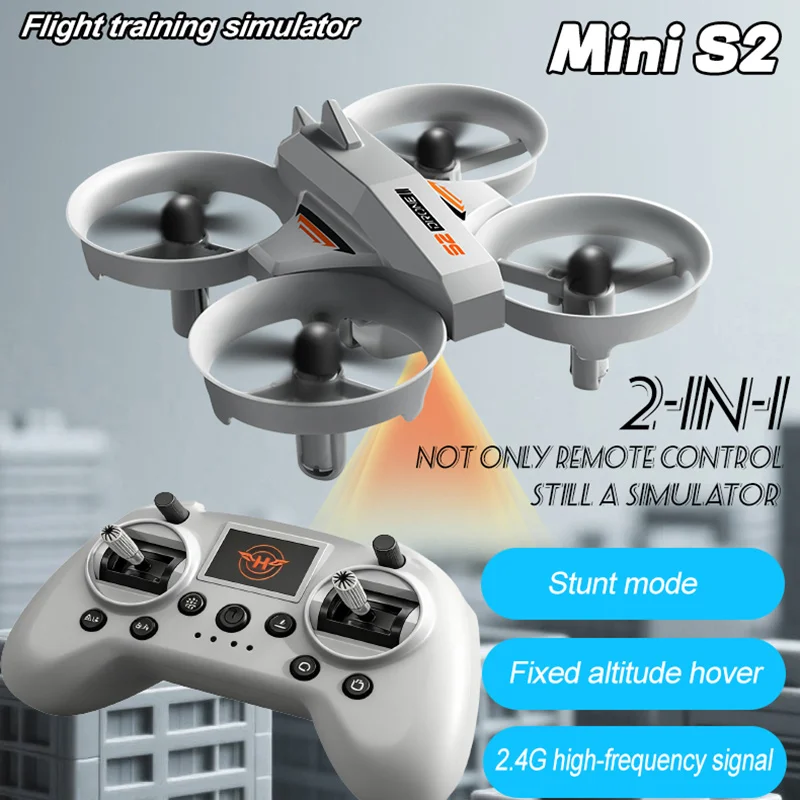 Mini S2 Drone RC Simulatore di volo Telecomando DRL AI Drone FPV Alte fissa hover Stunt Roll Drone Simulatore di volo giocattolo