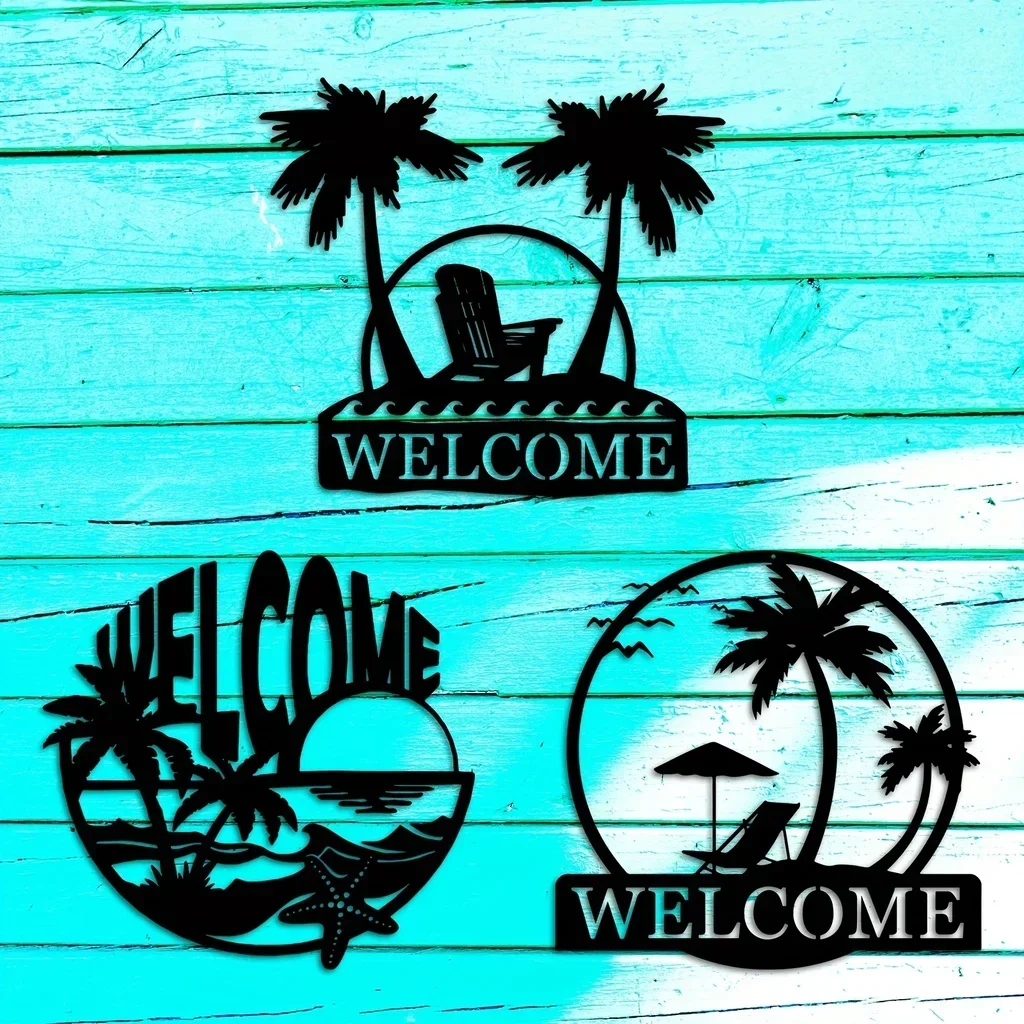 CIFBUY Decoration Welcome Metal Home Decor SignPersonalized Camping Signs Lake House Camper Decoration Camping Decor Housewarmin