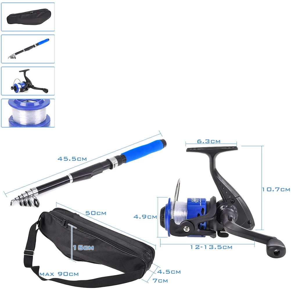 

1 Set Portable Fishing Rod Kit Convenient Fishing Pole Set Fishing Accessories Fishing Supplies for Outdoor Outside