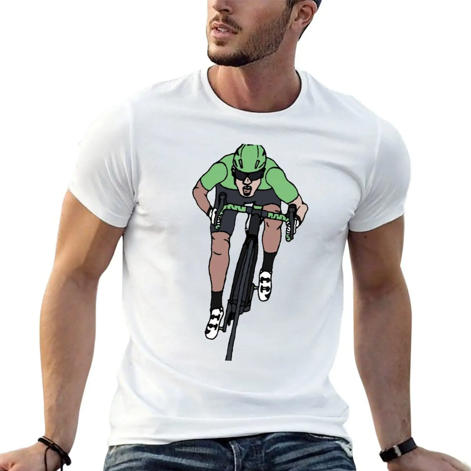 

Футболка Mark Cavendish-Le Maillot Vert, хлопковые футболки, высококачественные мужские хлопковые забавные футболки