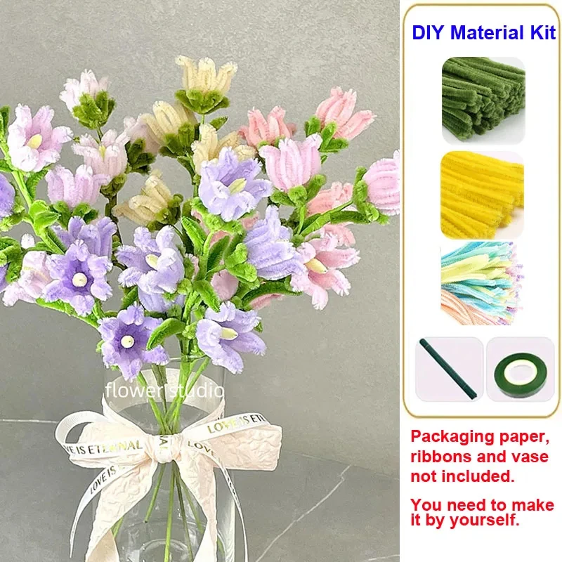 

300 Pieces Pipe Cleaner Craft Set,Chenille Stem Pipe Cleaners for DIY Lily of bell Craft Projects and Decorations