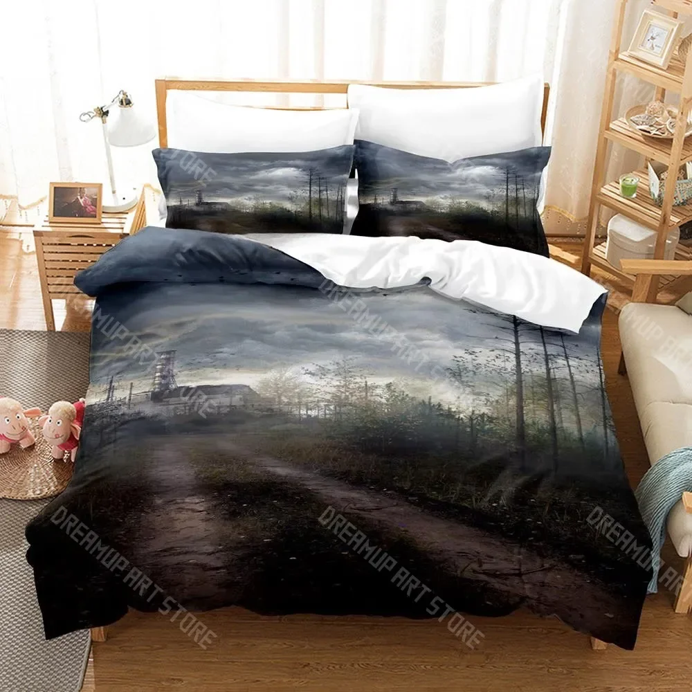 2026 3D Print S.T.A.L.K.E.R. 2 Heart Of Chernobyl Game Bedding Set Cartoon Anime Three-piece Set Adult Bedroom Duvetcover Sets