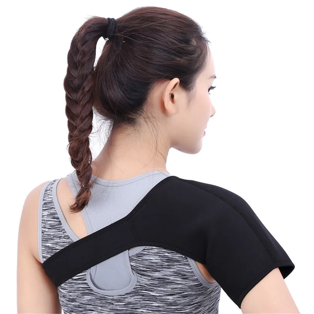 1Pc Adjustable Shoulder Brace Pressure Pad Bandage Bodybuilding Equipment Relieve Joint Pain Durable Elastic Anti Pulling Injury