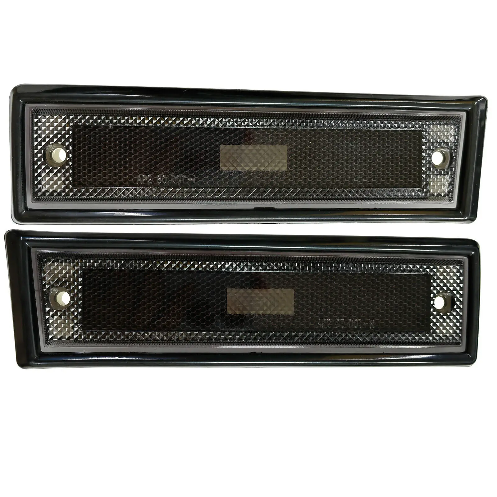 Front Side Marker Lights For 81-91 GMC Chevy Pickup Smoke Lens( w/Black Trim),Amber,White