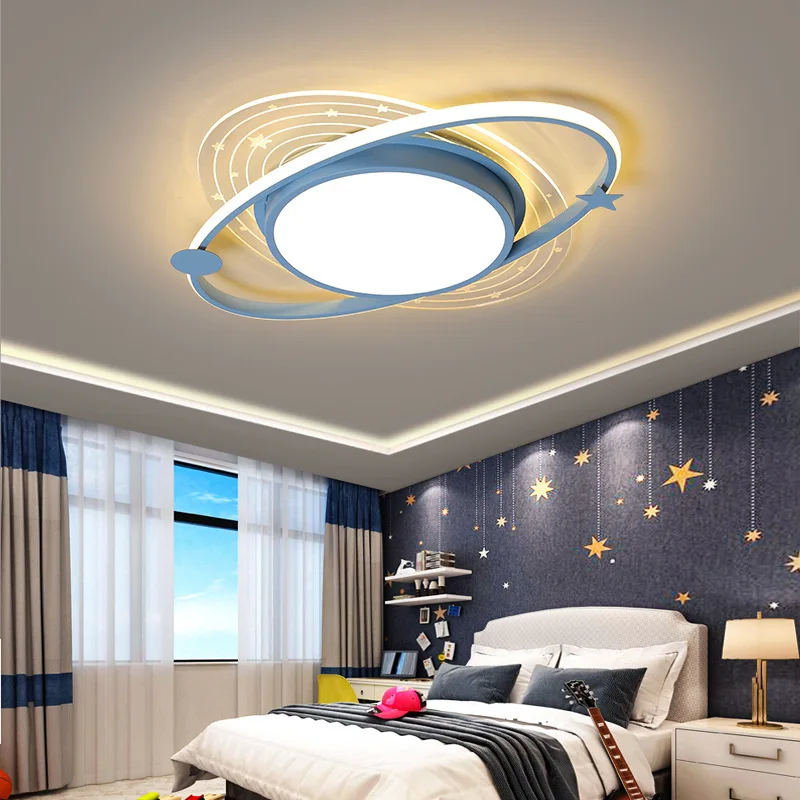 

Modern Space Led Ceiling Lights For Children Boys Girls Bedroom Baby Lustre Star Planet Chandelier Kids Room Light Ceiling Lamp