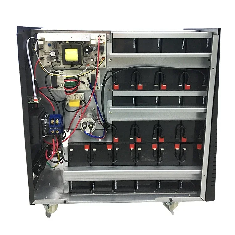 เครื่องสำรองไฟแบบออนไลน์ (UPS) ขนาด 6kVA ระบบแปลงกระแสไฟฟ้าสองชั้น พร้อมแบตเตอรี่ภายนอกสำหรับทีวี ช่วยปรับสมดุลแรงดันไฟฟ้า เหมาะสำหรับทีวี