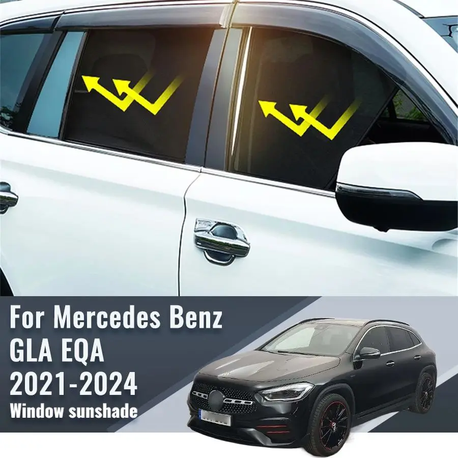 

For Mercedes Benz GLA EQA 2020-2024 Side Window Sun Shade Visor Car Sunshade Front Rear Windshield Frame Curtains Shield