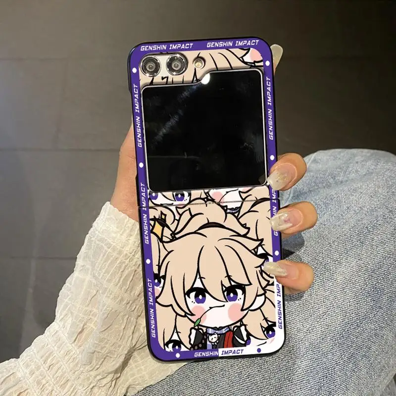 phone Cases for Samsung Galaxy Z Flip 5 6 case ZFlip4 ZFlip5 5G ZFlip3 Flip funda Antiscratch cover Cute Kaedehara Kazuha Kaveh