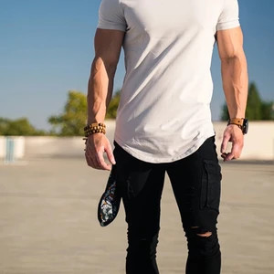 Herren Kurzarm Cotton T -Shirt, Bodybuilding, Athleisure, Training, Sporthemd, hochwertige Oberteile, Sommer, Sommer 8 Hauptverkäufe t -Shirt -Hülle Leuchtturm - №5