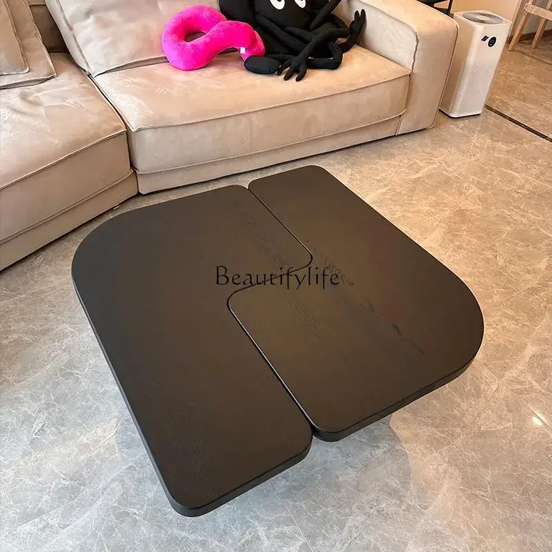 

ls 27Log combination coffee table light luxury high-end small apartment modern special-shaped homestay low table living room hom