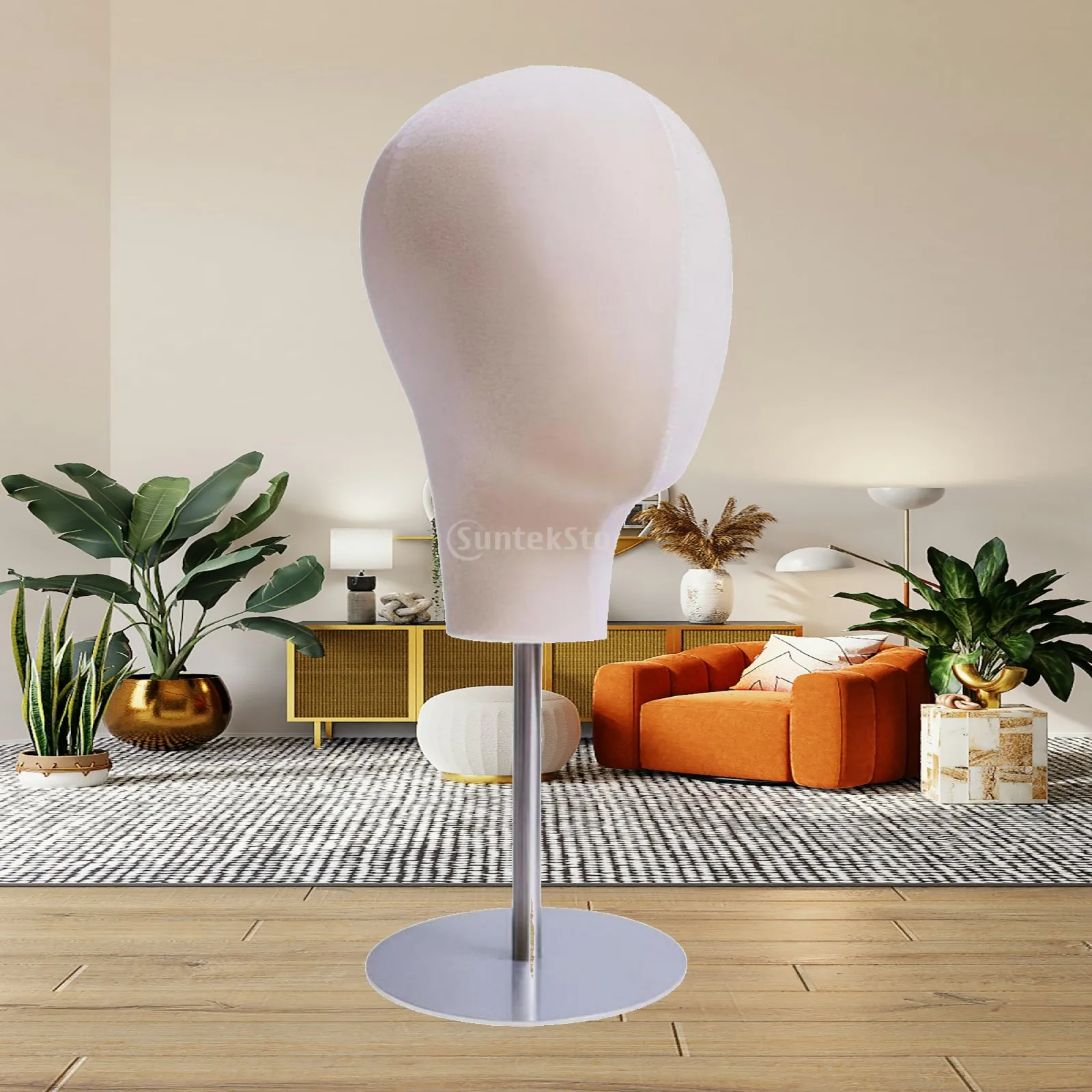 gray-tan-black-plush-head-model-pin-insertable-stainless-steel-base-hat