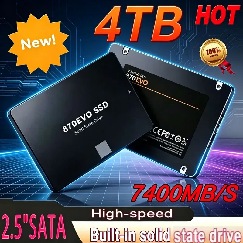 4TB Solid State Disk SSD 870 Internal Solid State Hard Drive SATA3 2.5 Inch Fast Read Write For Laptop Microcomputer Desktop PC