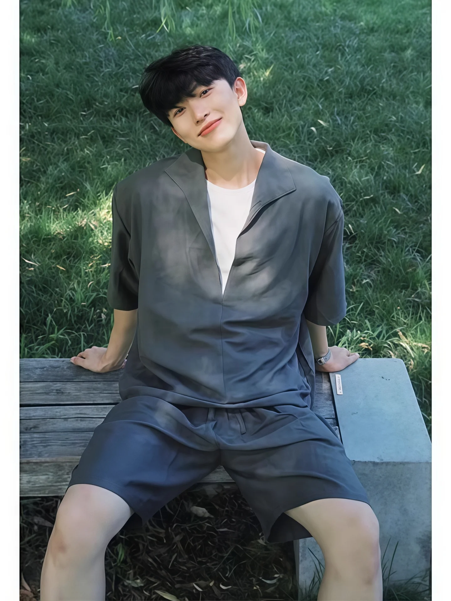 

Льняной мужской летний комплект из двух предметов: рубашка и шорты, тонкий, классический, свободного кроя, дышащий, с охлаждающим эффектом, для повседневной носки