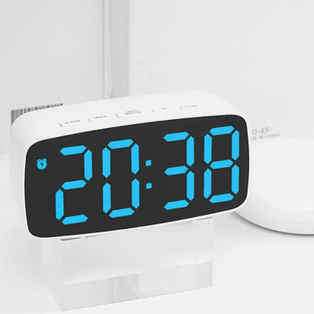 LED Large Screen Super Loud Vibrating Alarm Clock Adjustable Brightness Plastic Electronic Alarm Clock