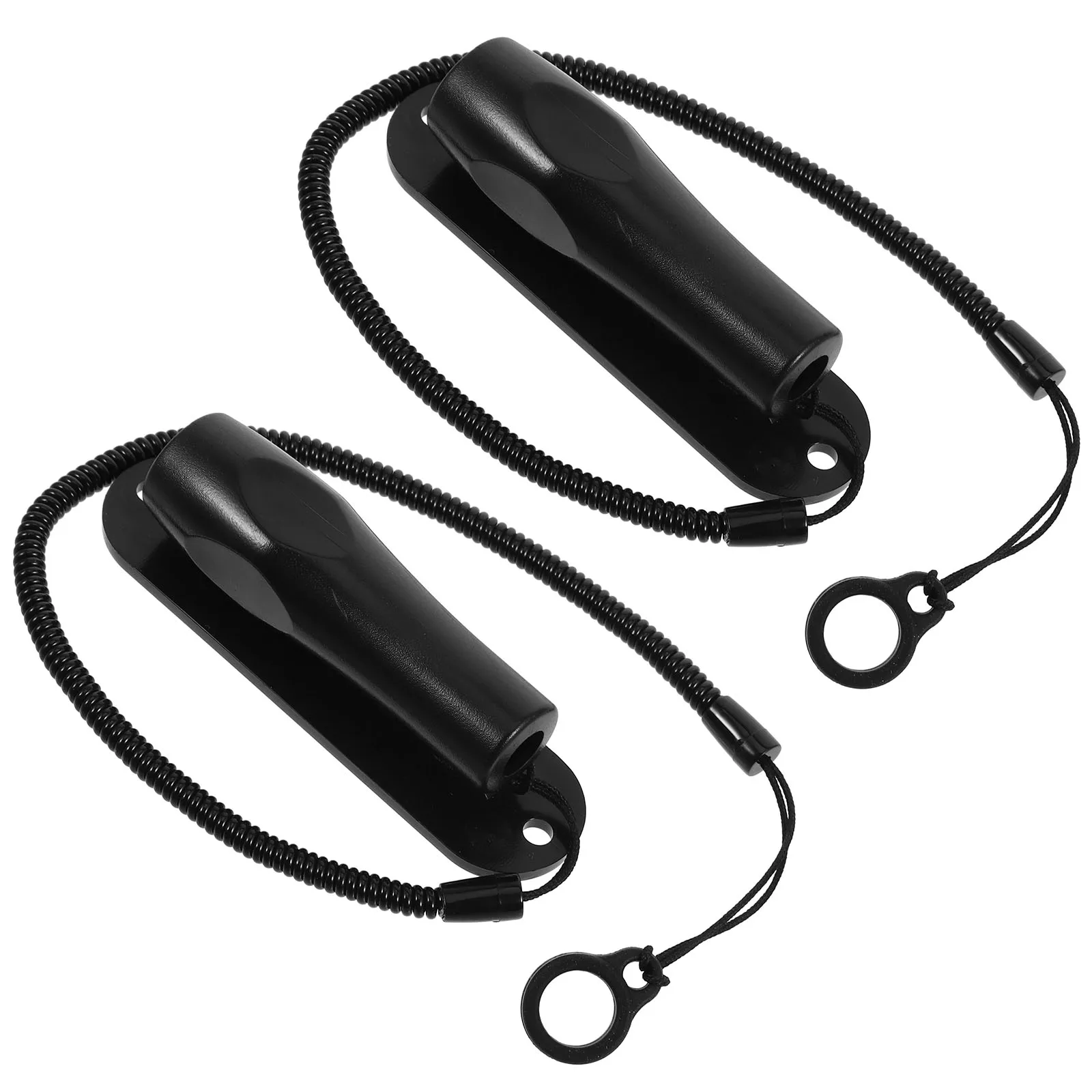 

2 Pcs Pen Lanyard Holder for Professionals Belt Clip Pencil Black Necklace Silica Gel Anti-loss