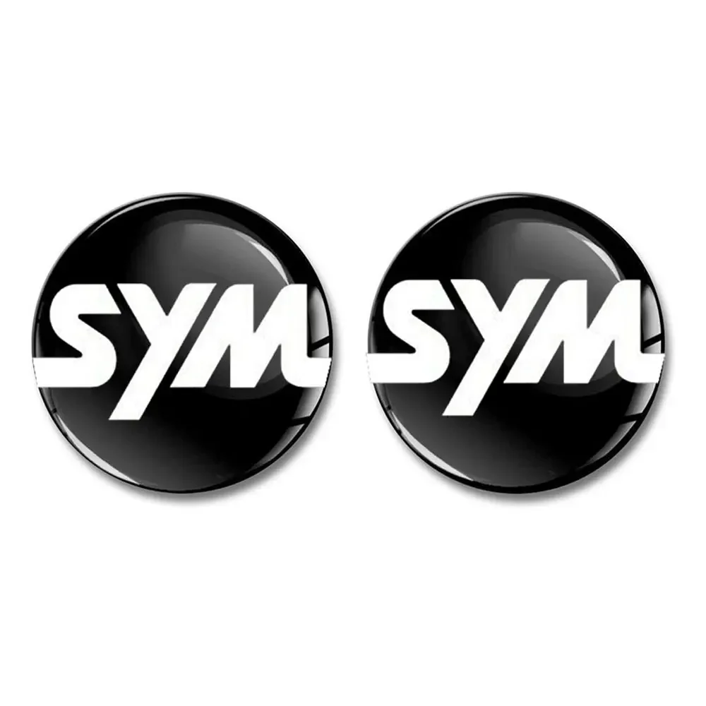 3D Gel Printed Laminated Domed For SYM Logo Moto Emblem Badge Stickers Decals 60mm X2