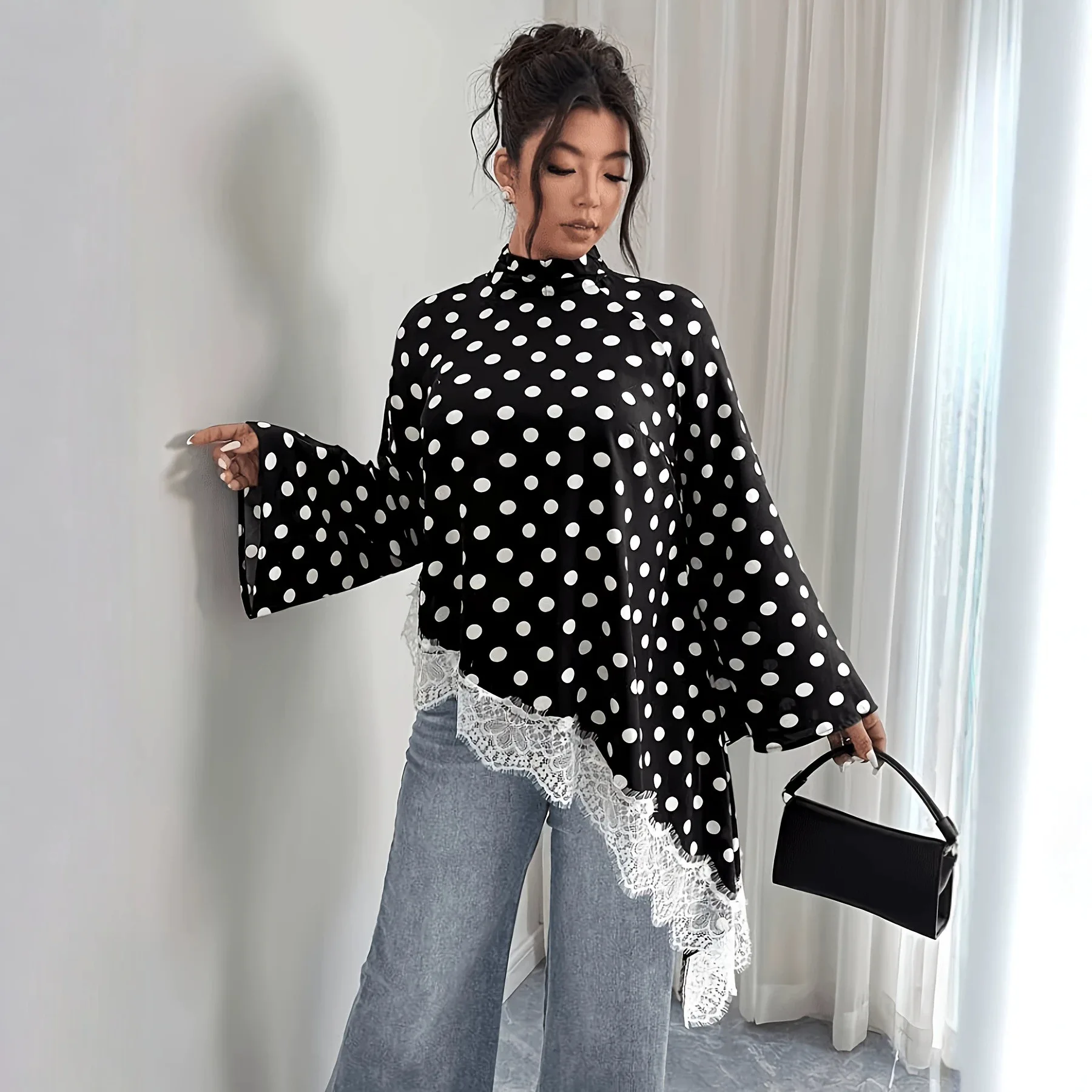 Picture 3: 0XL-4XL Plus Size Autumn Spring Fashion Elegant Print Shirt Blouse O- Neck 3XL 4XL Big Size Women Long Sleeve T-shirt Tops