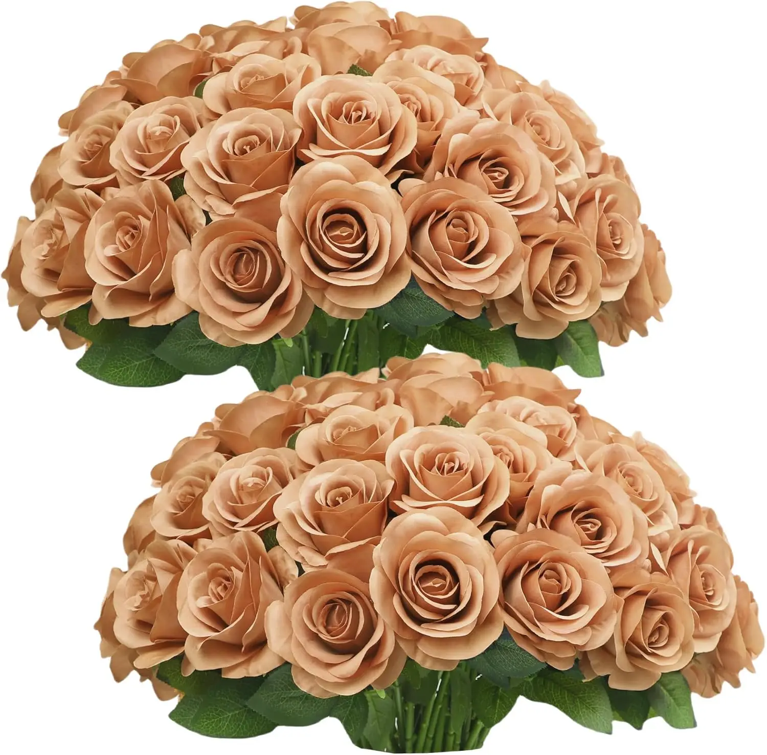 

50pcs Roses Artificial Flowers Terracotta Fake Roses Flowers with Long Stems Silk Flowers for Wedding Bouquet Centerpice