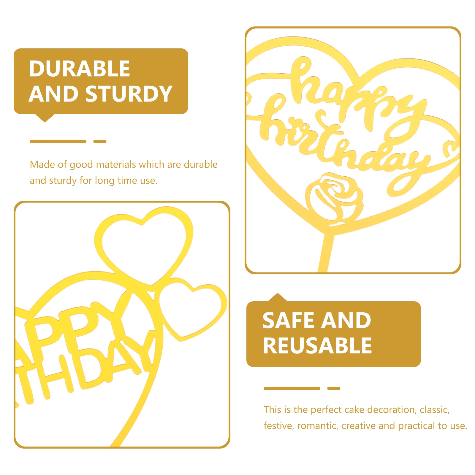 

40Pcs Heart Shaped Cupcake Toppers Romantic Cake Inserts for Birthday Baby Shower Wedding Party Decoration Wedding Cake Insert