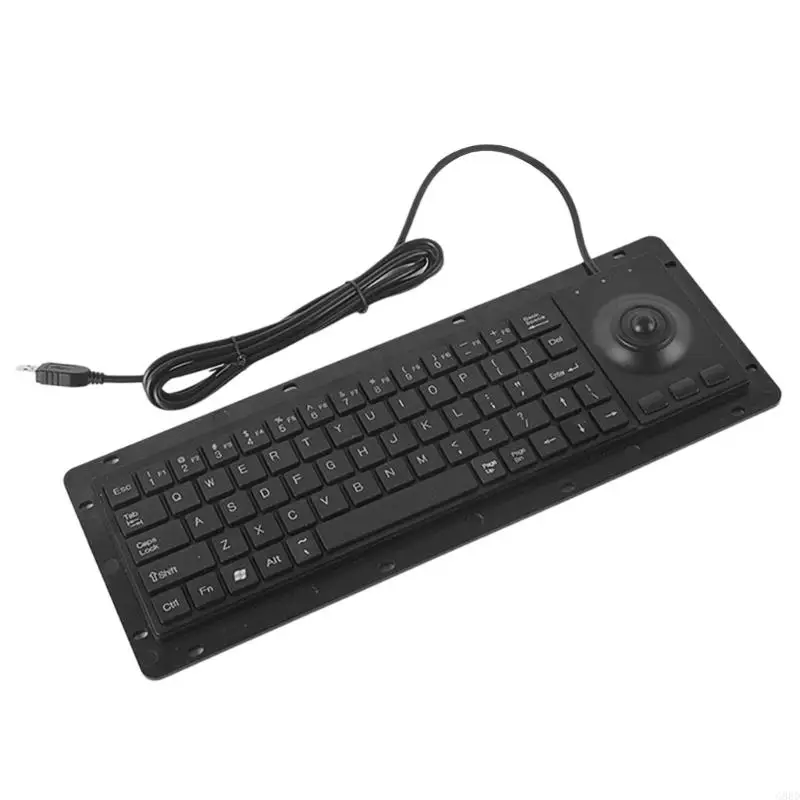 G88D Ergonomic Industrial USB Touches Board Keyboards with Touchpads for Automation and Monitoring Systems