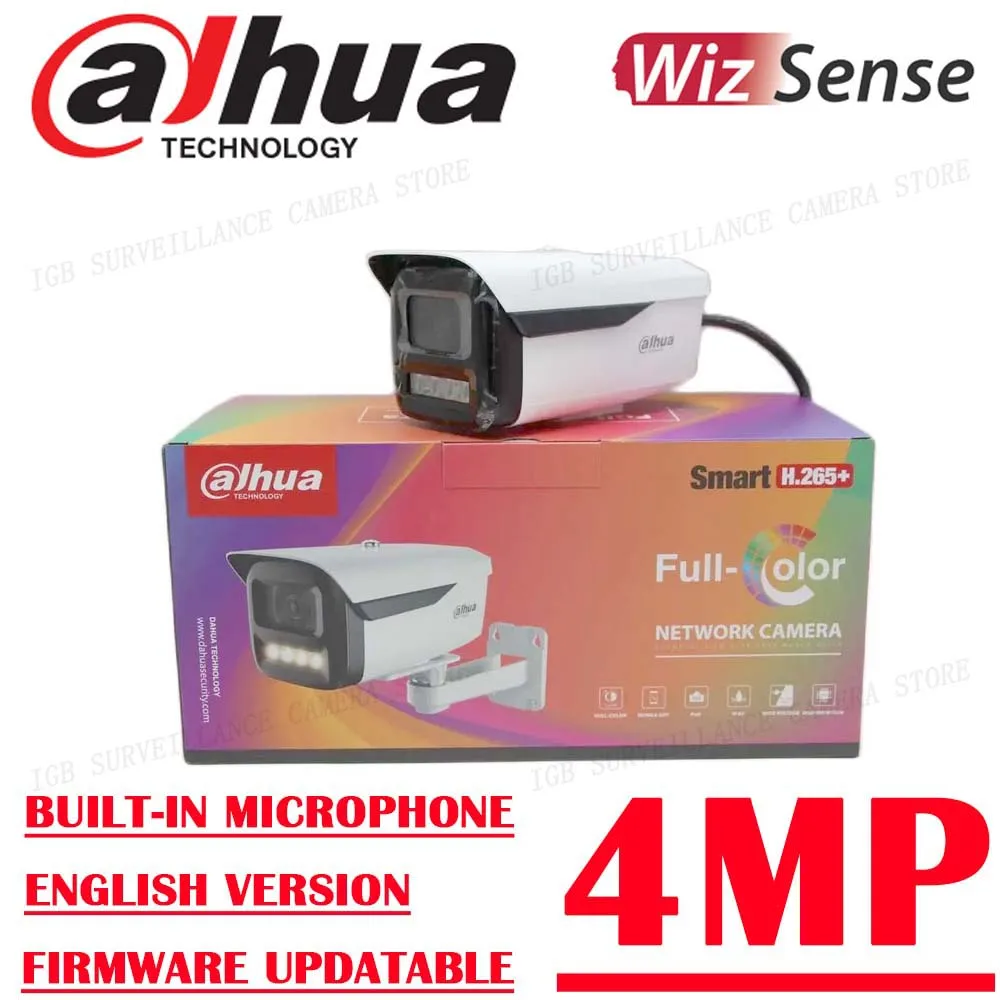 Dahua  IPC-HFW2449M-AS-LED-B 4MP Full-color Fixed-focal Bullet Wizsense Network Camera