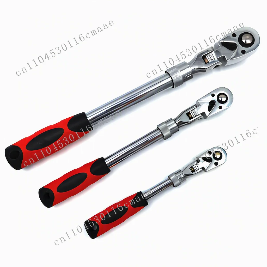 72-Tooth Reversible Lightweight Extensible Long Ratchet Wrench Handle with Soft Handle
