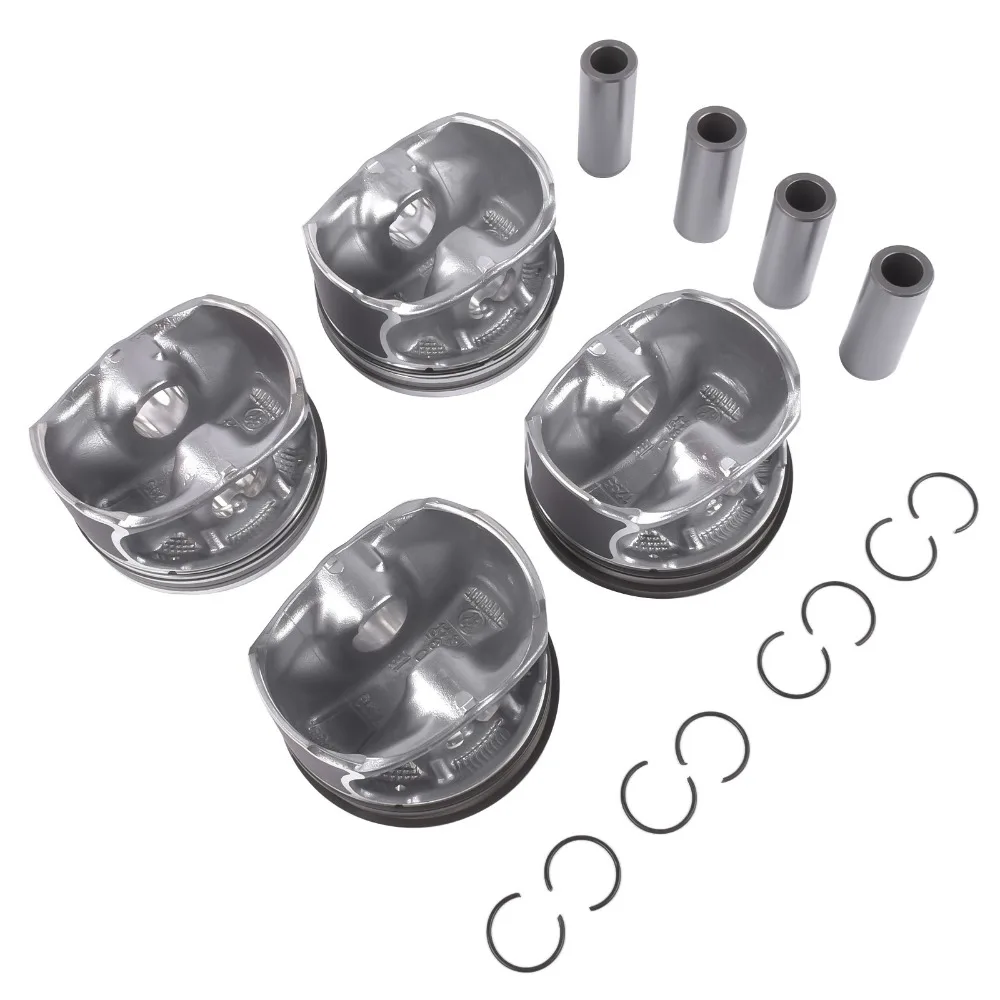 Engine Parts Piston With Rings Set Fit 2.0 L M274 For Mercedes-Benz C200 C300 C350e GLC300 SLK300 SLC300 E200 E250 E300 2.0L Gas
