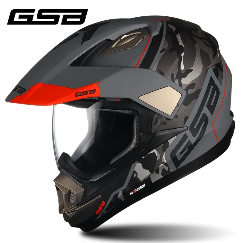 GSB XP14 Motorcycle Helmet Men Full Face Moto Helmet Cross Downhill Motocross Helmet Casco Moto ECE Approved