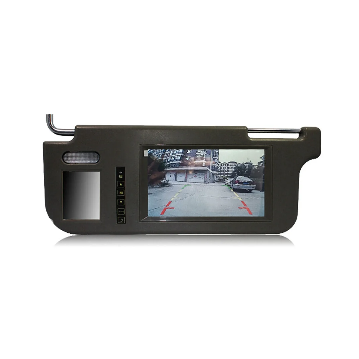 

7Inch Black Car Left Sun Visor Rear View Mirror Screen LCD Monitor 2 Channel