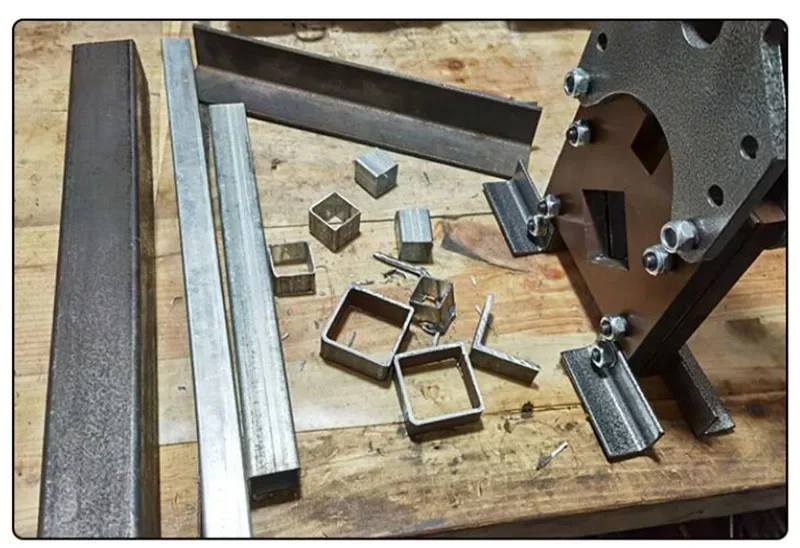 Electric Hydraulic Square Tube/Square Steel Pipe Cutting Machine 50*50mm Angle Steel Cutter Angle Iron Fast Cut Thick 5mm