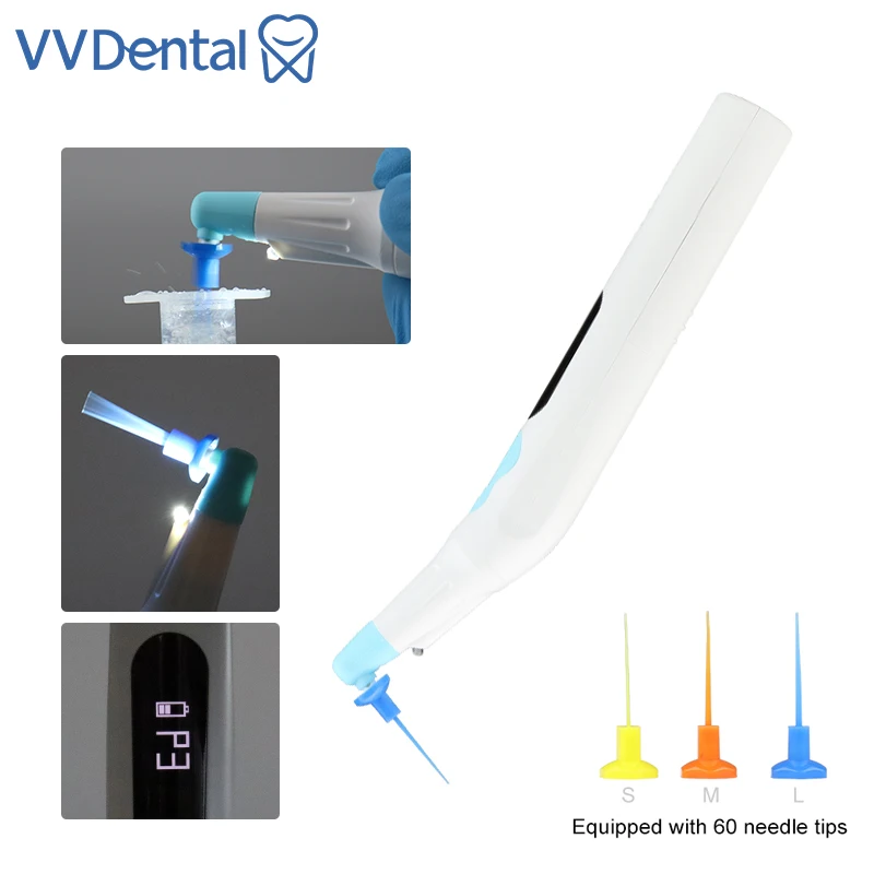 

VVDental Wireless Dental Ultrasonic Activator Endo Ultra Activator with LED Light and 60 pcs Tips For Endo Root Canal