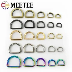 Meetee-anillo O D de 10-50mm, hebillas de Metal, correa para mochila, cinturón, Collar para perro y mascota, cierre de correas, accesorios para bolsos artesanales de cuero, 10 Uds.