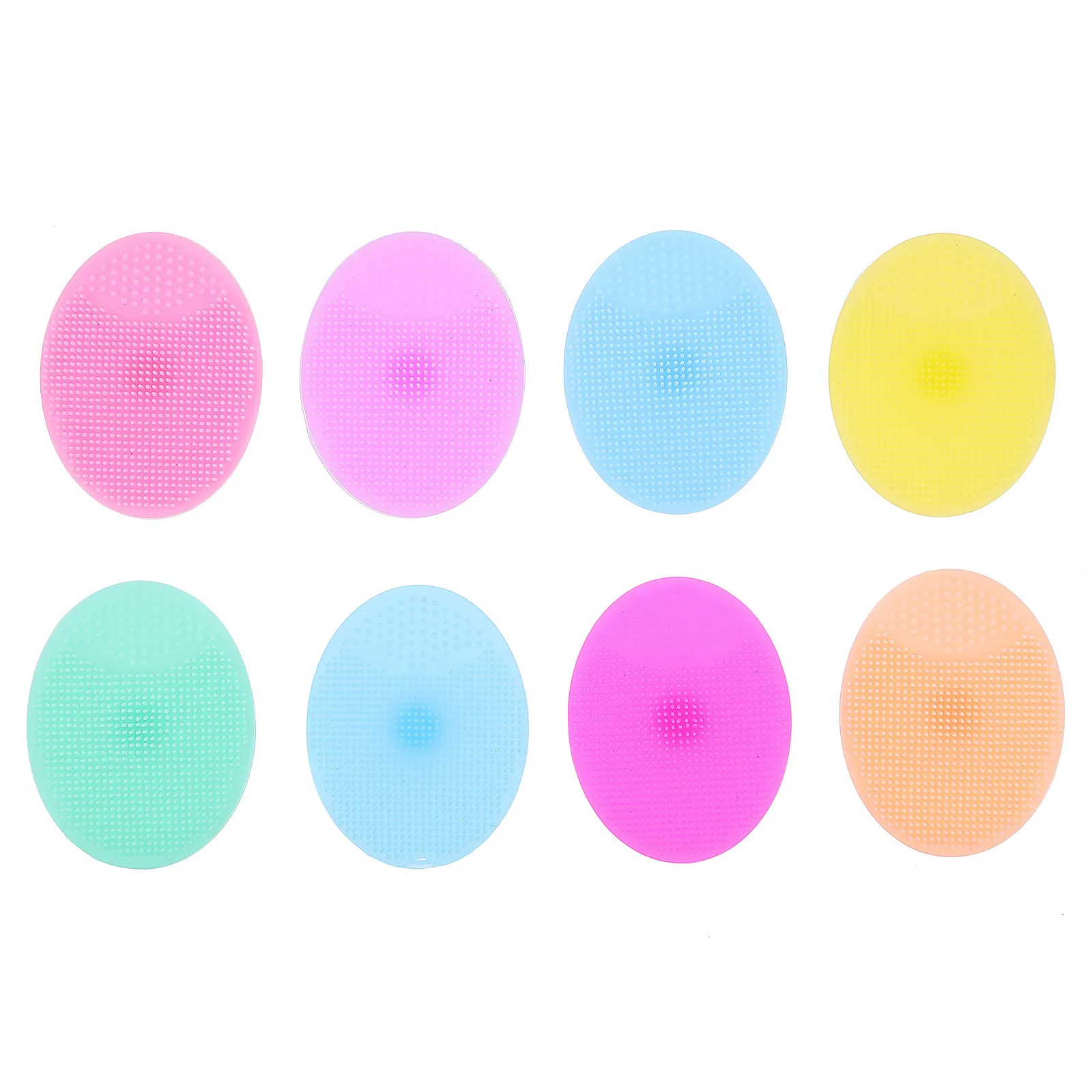 

8Pcs Silicone Shower Brush with Soft Bristles Exfoliating Massaging Facial Cleansing Body Scrubber for Bath