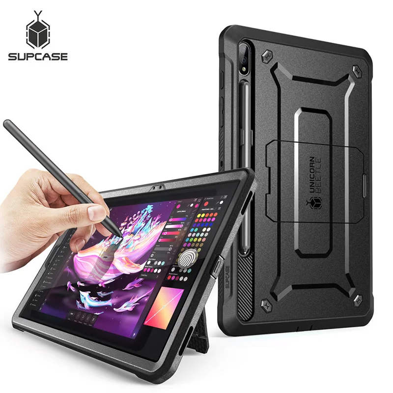 SUPCASE Capa Robusta com Protetor de Tela Embutido, Capa para Samsung Galaxy Tab S7 Plus, Samsung S8 Plus, 12.4 \