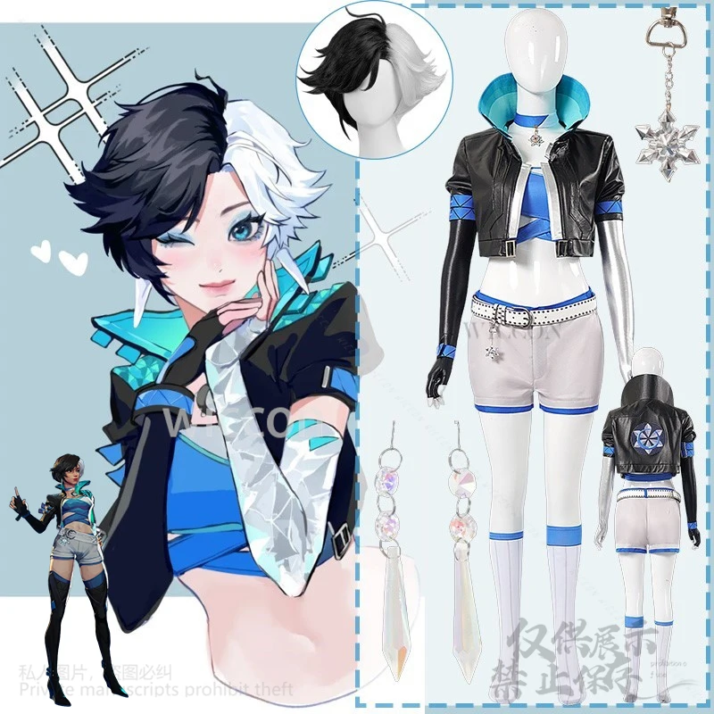 Anime Luna Snow Cosplay Costume Coat Lingeries Sexy Hot Strapless Suit Wigs For Girls Woman Game Rivals Cos Halloween Customized