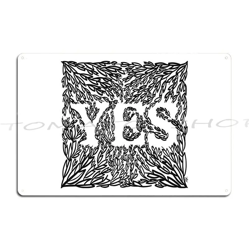Yes Speech Bubble YES Pop Art Comic Book Modern Fun Metal Signs Cinema Club Bar Pub Vintage Print  Tin Sign Poster