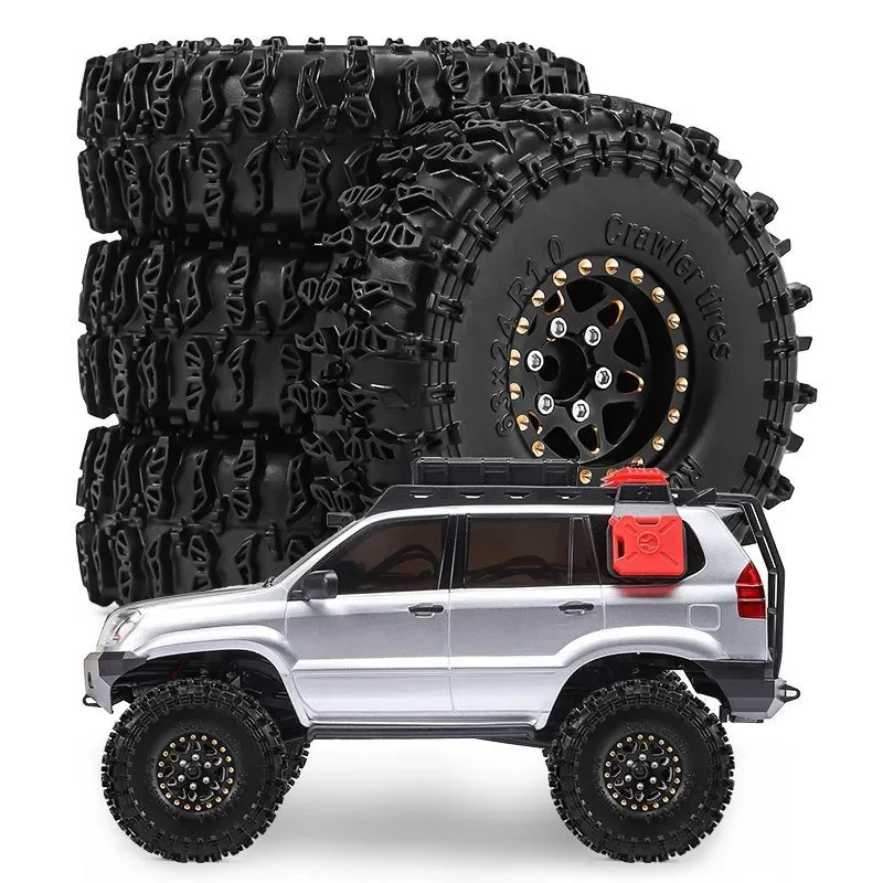 

Black Brass 1.0" Beadlock Wheel Rims -2.65mm With Tire For 1/24 1/18 RC Crawler Car TRX4M SCX24 FCX24 Upgrade