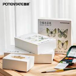 Potentate Watercolor Paper 100% Cotton 300g 80Sheets Square Water Color Paper Note Pad Artist Painting Supplies