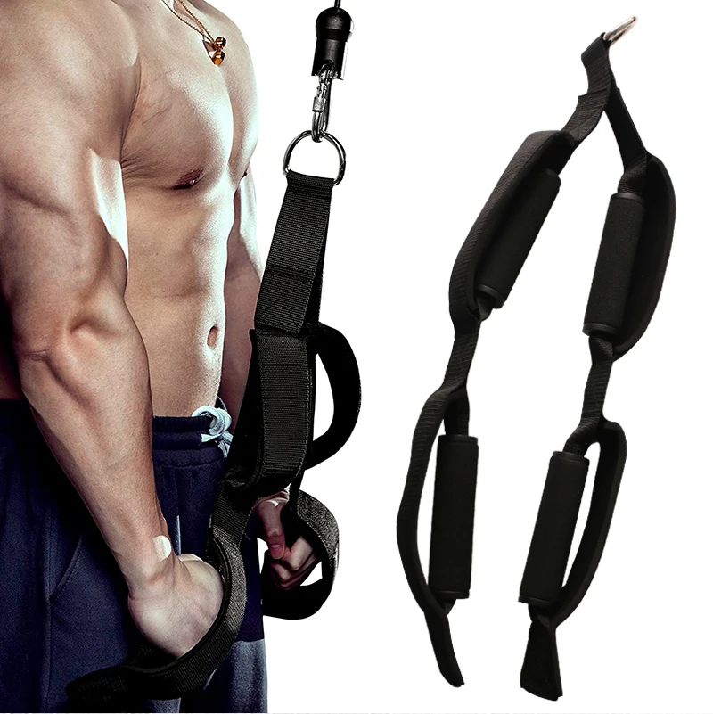 Ergonomic Triceps Rope for Strength Training, Single Press Push Fitness, Bodybuilding Cable Attachment