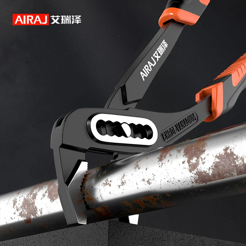 AIRAJ Adjustable Water Pump Pliers Large Opening Quick-Release Plumbing Pipe Wrench Multifunction Durable Non-Slip Hand Tools