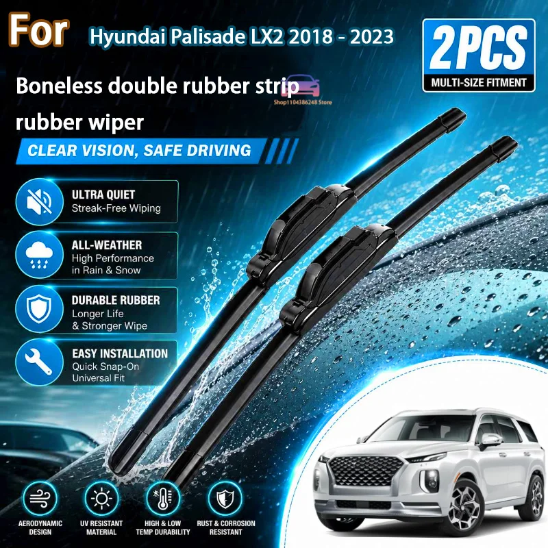 

Front Wiper Blades For Hyundai Palisade LX2 2018 - 2023 Windshield Windscreen Window Car Brushes 26"+20" Modification Parts