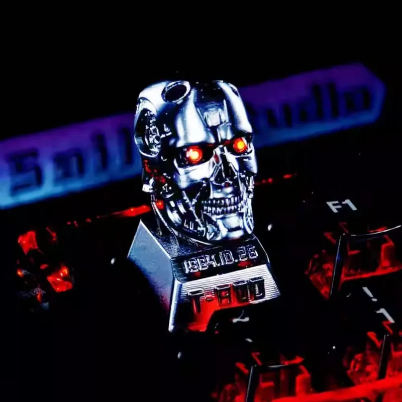 Terminator Movie Peripheral Original Keycap T800 Creative Personality Art Gift Peripheral Translucent Mechanical Keyboard Cap