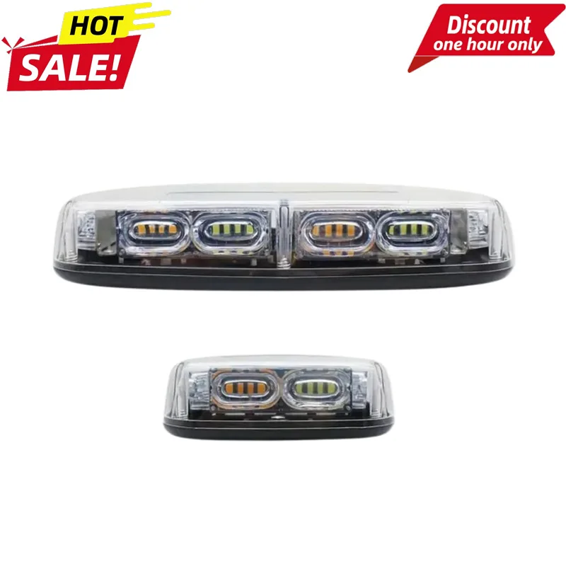 Car Truck Construction Parts Warning Light High Brightness Magnetic Suction Short Row 12 Type 48 Lights
