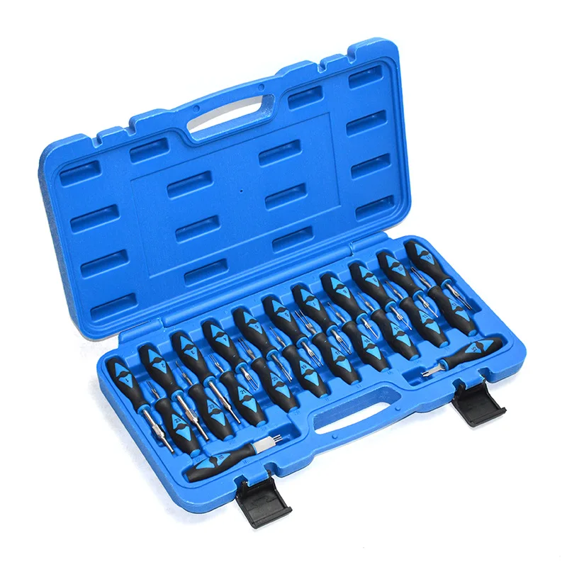 23pcs Car Terminal Disassembly Set Auto Electrical Instrument Wiring Wire Crimp Connector Pin Extractor Removal Keys Hand Tools