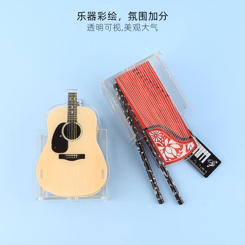 Piano Pen Stand Musical Instrument Modeling Storage Barrel Violin Guzheng Guitar Music Stationery Gifts Pen Holder Pencil Holder